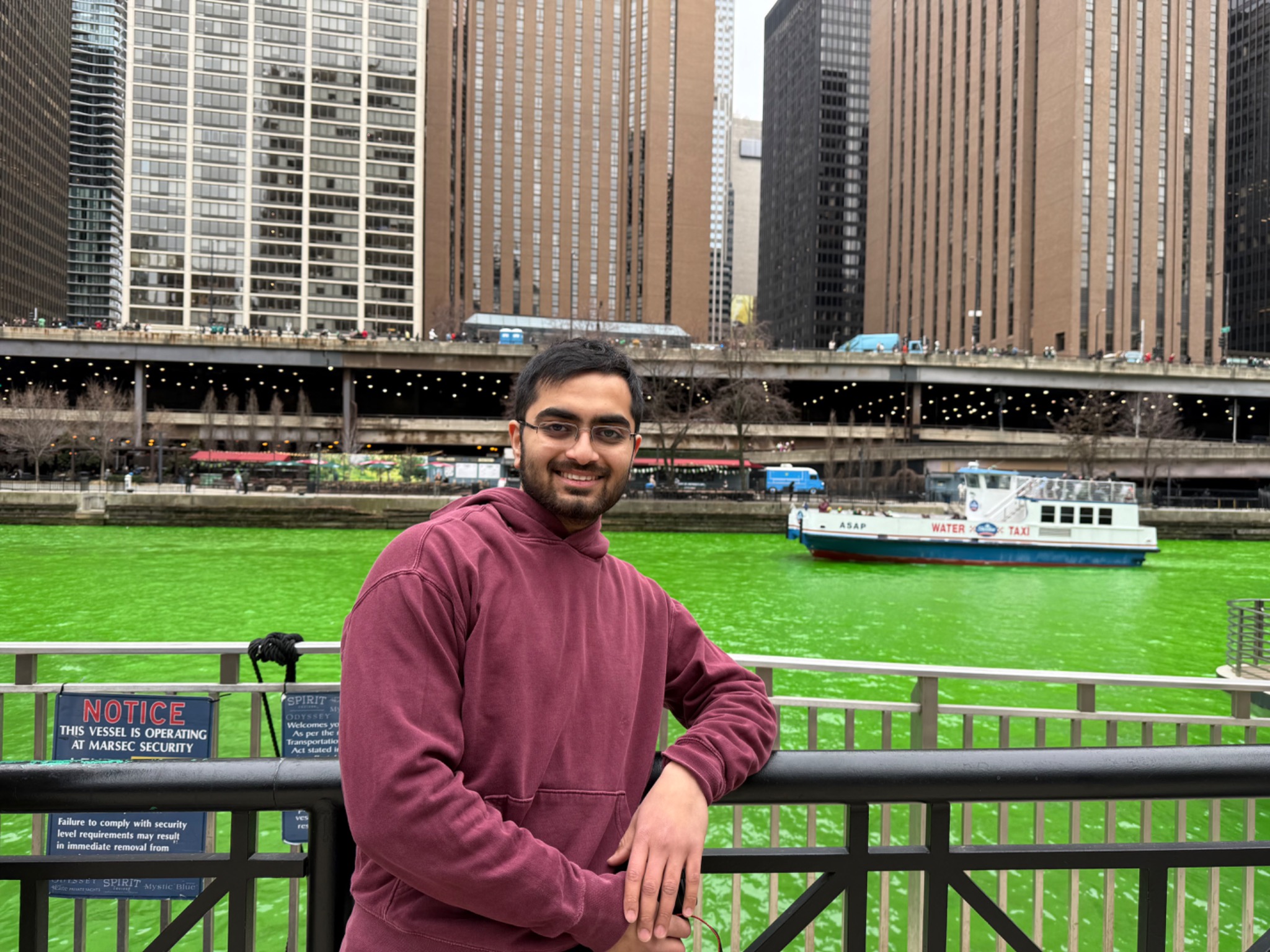 Piyush by the Chicago River